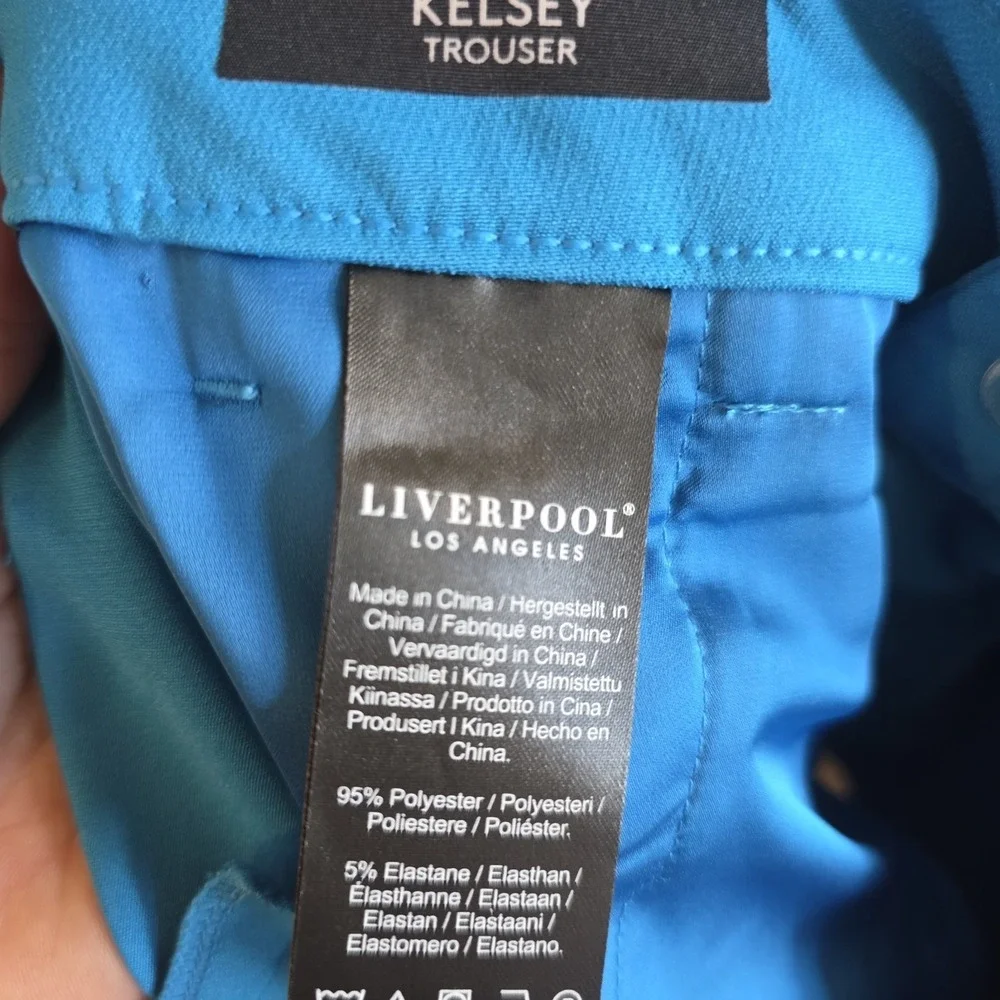 Liverpool Pants Women's Size 4/27 Diva Blue Dressy Kelsey Trouser Stretch